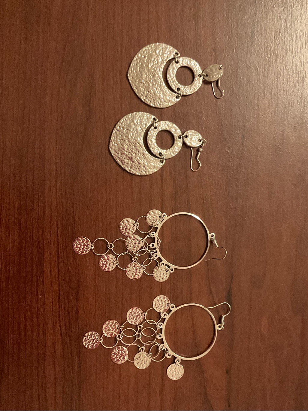 2/$14hoop Earring Set Silver
